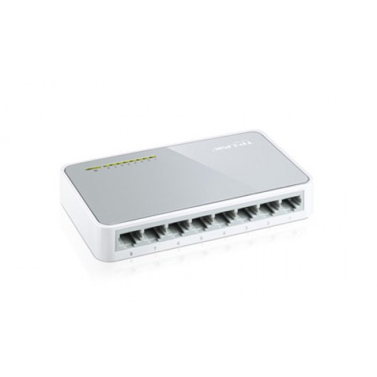 Switch TP-Link Fast Ethernet TL-SF1008D, 10/100Mbps, 1.6Gbit/s, 8 Puertos, 1000 Entradas ? No Administrable ETEHRNET  SIN ADMINISTRACION