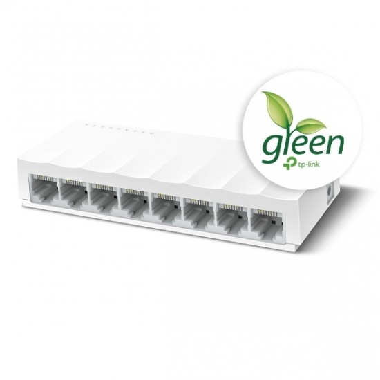 Switch TP-Link Fast Ethernet LS1008, 8 Puertos 10/100Mbps, 1.6 Gbit/s, 2000 Entradas - No Administrable ETHERNET AUTO-MDI/MDIX  LITEWAVE