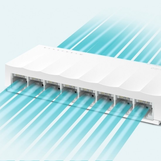 Switch TP-Link Fast Ethernet LS1008, 8 Puertos 10/100Mbps, 1.6 Gbit/s, 2000 Entradas - No Administrable ETHERNET AUTO-MDI/MDIX  LITEWAVE