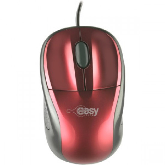 Mouse Perfect Choice Óptico Easy Line 993315, Alámbrico, USB, 1000DPI, Rojo .