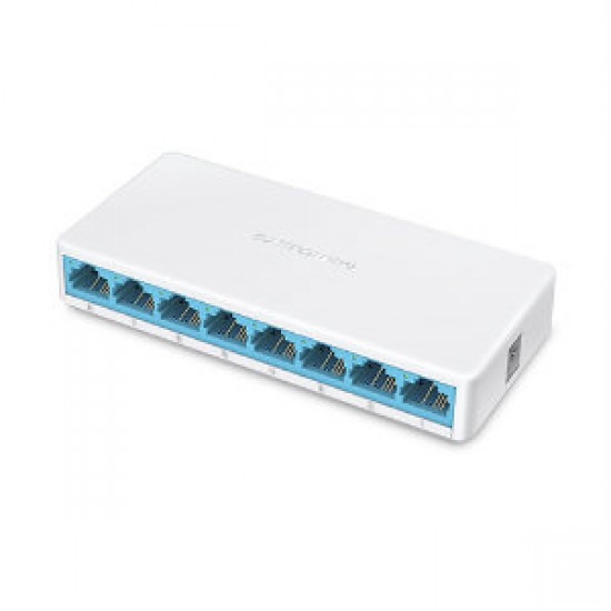 Switch Mercusys Fast Ethernet MS108, 8 Puertos 10/100Mbps, 1.6 Gbit/s - Gestionado DE 8 PUERTOS DE 10/100MBPS